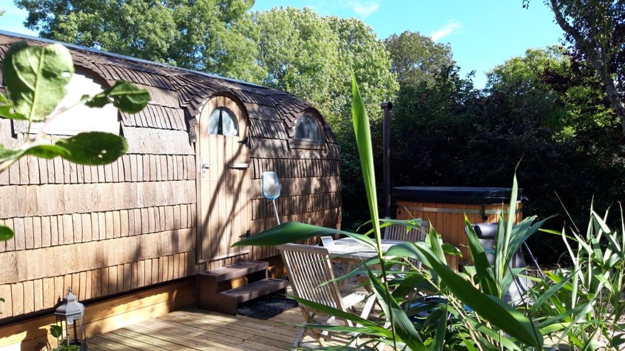 Cabane En Bois Avec Bain Nordique Et Sauna Marigny  Esterno foto